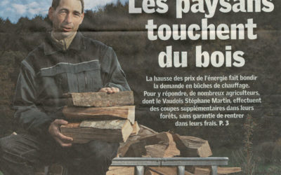 Les paysans touchent du bois